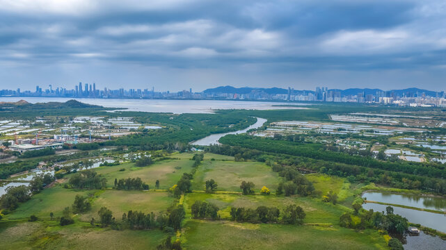 Dec 20 2025 Shan Pui River Flowing Through Green Rural Wetland Landscape
