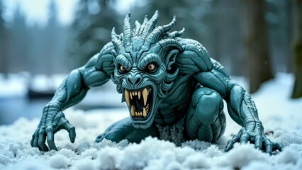 Roaring Scene Ice And Snow