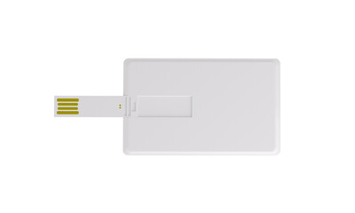 USB card isolated Mockup. 3D rendering