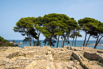 Gerona, Spain - August 18, 2025: archaeological sites of Ampurias, L'Escala, Gulf of Roses