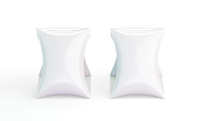 Pillow pouch isolated Mockup. 3D rendering