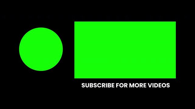End screen youtube ideal for creators to use for their video outros. A clean design featuring a circle and rectangle for a polished look.