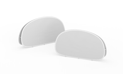 Popup banner set isolated Mockup. 3D rendering