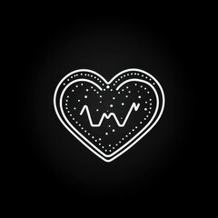 Heart with a heartbeat icon pulsating.