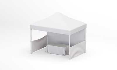 Event tent table isolated Mockup. 3D rendering