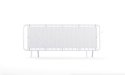 Barrier banner isolated Mockup. 3D rendering