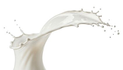 3d milk splash effect transparent background, cutout png