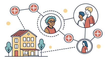 Family Page Stay Page Stay Connected Home Stay Happy Illustration Page Stay Bright