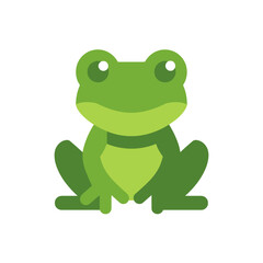 Fototapeta premium Cartoon frog illustration isolated on white background for design elements