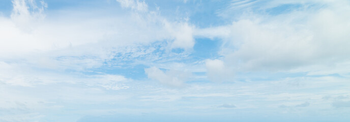 Blue sky with white cirrus clouds