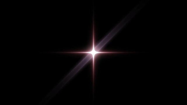 Star sparkle twinkle effect, white cartoon doodle shining stars, flat vector blinking glow, magical glitter trails, festive animation overlay, black background, 4k video