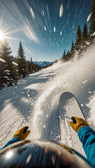 snow board pov