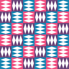 Obraz premium Ethnic Folk Pattern Background with Traditional Geometric Tribal Motifs and Warm Earthy Tones. Illustration art. Vector