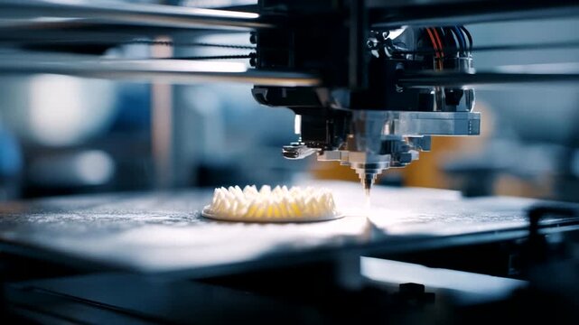 3D Printer Creating Object with Precision.