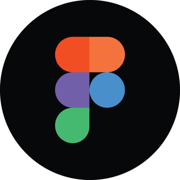 Figma isolated brand logo on a white background, vector illustration