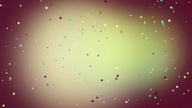Abstract Bokeh Background with Colorful Floating Dots and Particles, Soft Light Glow, Motion