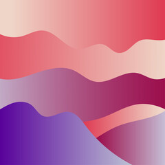 Abstract pink background with soft wavy curves and colorful vector design for banner or wallpaper