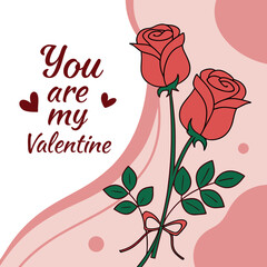 greeting card with roses