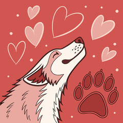 valentine background with hearts