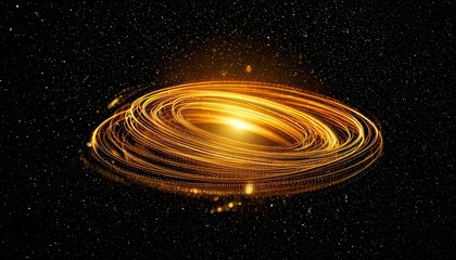 Golden Galaxy - A swirling vortex of light in the cosmos.