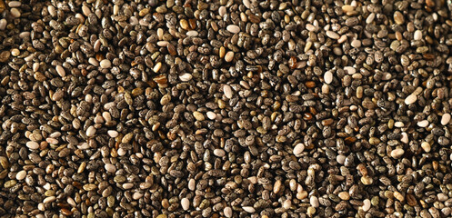 chia seeds texture. healthy food background