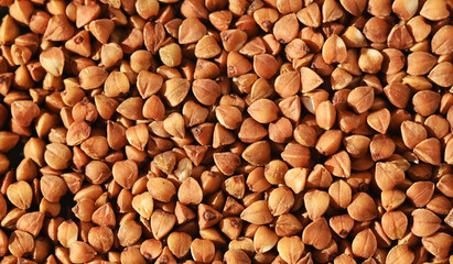 Buckwheat Grain Texture. Food Background