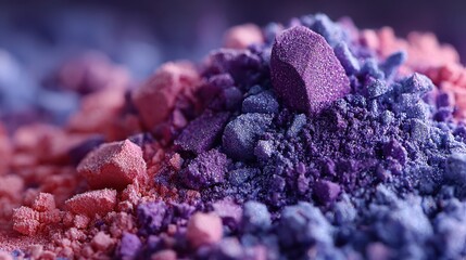 Colorful Powder Granules for Abstract Background or Artistic Design