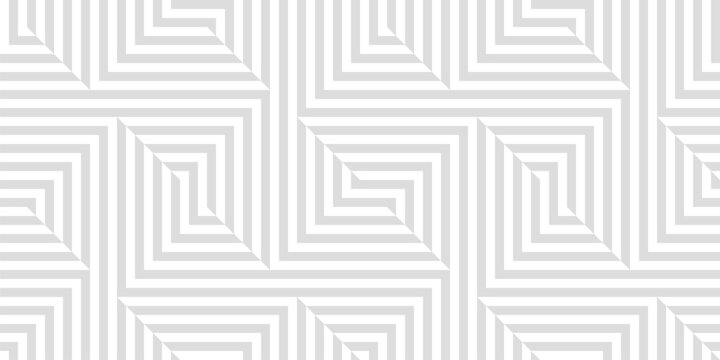 Stylish vector geometric lines seamless pattern. Subtle texture with zigzag stripes, broken lines, maze, optical illusion effect. Simple minimal grey and white background. Repeating endless design