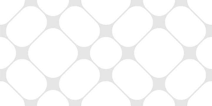 Minimal vector seamless pattern with bold geometric lattice, grid, rounded mesh. Subtle pale grey texture with nodes, curved shapes. Simple abstract minimalist ornament with transparent background