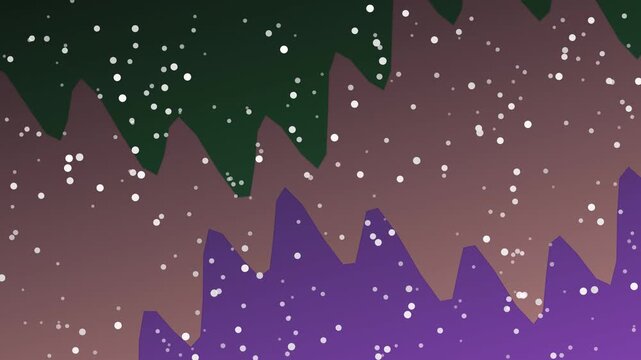 Animated Starry Night Sky with Mountains.