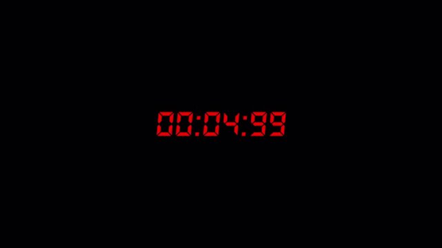 30 second countdown animation with transparent background,30 second countdown timer, countdown video with alpha channel in 4k.