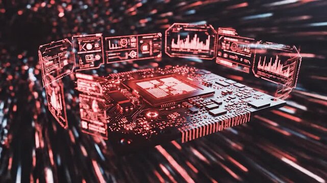 Advanced microchip processor with data visualization in a fast digital tunnel.
