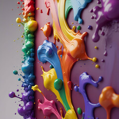 a lush 3D render of a hand painted border featuring