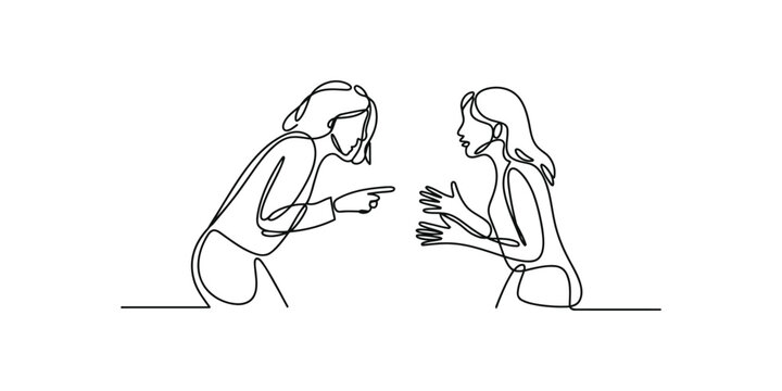Continuous one line drawing of Two individuals exchanging a small item in a friendly gesture.