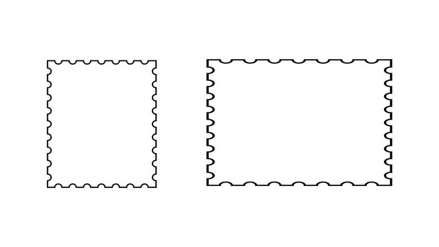 Blank Postage Stamp Border Templates
