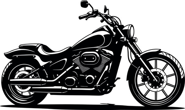 Black And White Touring Motorcycle Icon
