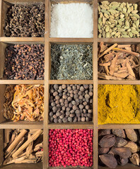 collection of spices