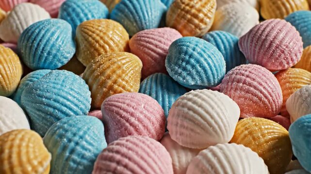 Colorful candy shells