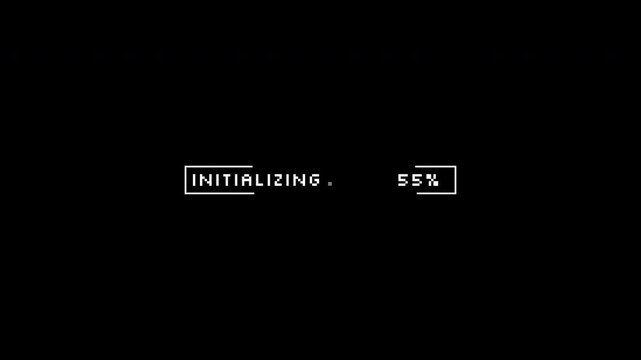 4K 0-100% initializing progress animation stock video