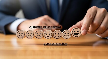 Customer Service Rating Five Star Satisfaction.