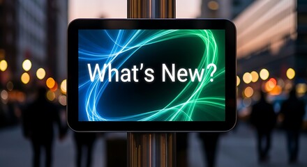 Digital Signage Display with Abstract Background.