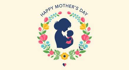 Obraz premium Mother's Day greeting card design.