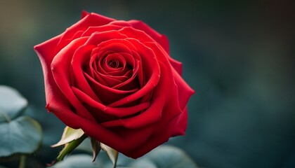 Naklejka premium close up of a single red rose