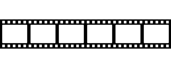 Obraz premium Film strip line icon in simple minimalist design. illustration of cinema frame, movie reel element, or photography symbol. Perfect for media.
