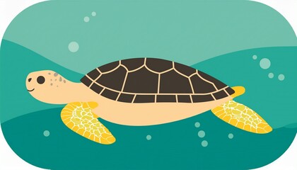 sea turtle flat design
