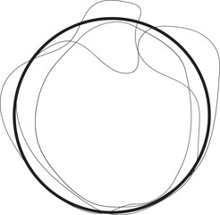 Black circle line minimal modern frame