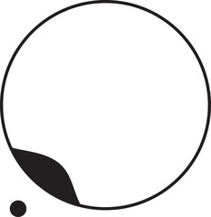 Black circle line minimal modern frame