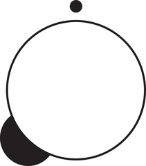 Black circle line minimal modern frame