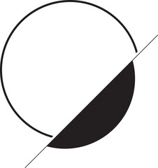 Black circle line minimal modern frame