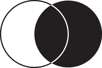 Black circle line minimal modern frame